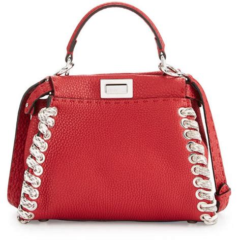 fendi mini peekaboo whipstitched satchel bag|Fendi peekaboo.